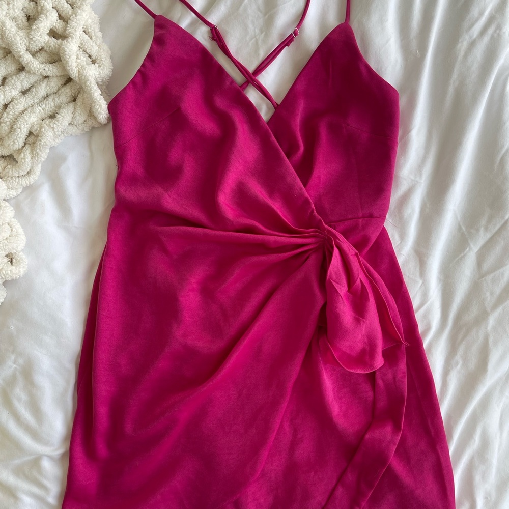 Hello Molly Pink Wrap Dress